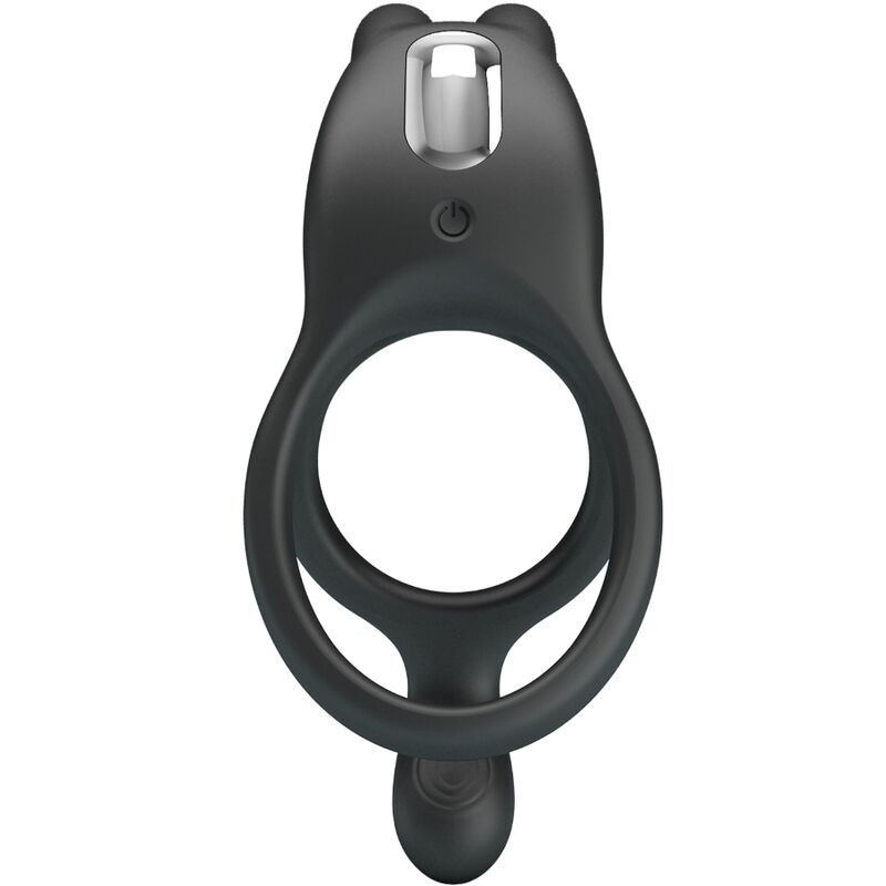 Pretty Love - Seth Double Anneau Vibrant Lapin 7 Vibrations Noir